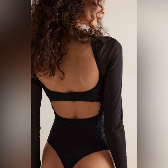 Suddenly Fine Body Suit NWOT black - Picture 1 of 3